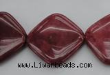 CRC842 15.5 inches 25*25mm diamond Brazilian rhodochrosite beads