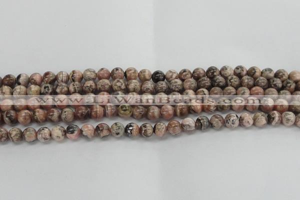 CRC902 15.5 inches 7mm round natural rhodochrosite beads