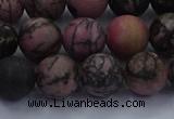 CRD26 15.5 inches 10mm round matte rhodonite beads wholesale