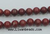 CRE01 16 inches 8mm round natural red jasper beads wholesale