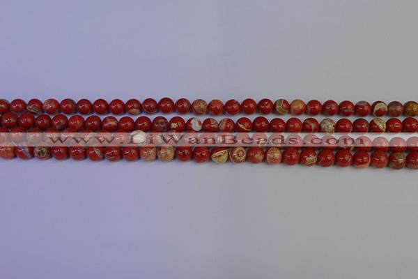 CRE300 15.5 inches 4mm round red jasper beads wholesale