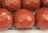 CRE363 15 inches 12mm faceted round red jasper beads wholesale