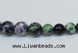 CRF10 15.5 inches multi sizes round dyed rain flower stone beads