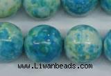 CRF108 15.5 inches 20mm round dyed rain flower stone beads wholesale