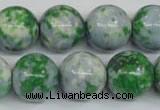 CRF156 15.5 inches 16mm round dyed rain flower stone beads wholesale