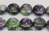 CRF16 15.5 inches 16mm flat round dyed rain flower stone beads