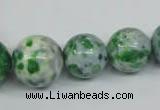 CRF162 15.5 inches 10mm - 20mm round dyed rain flower stone beads