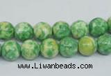 CRF183 15.5 inches 10mm round dyed rain flower stone beads wholesale