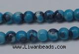 CRF274 15.5 inches 3mm round dyed rain flower stone beads