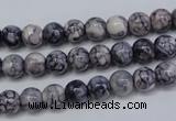 CRF281 15.5 inches 6mm round dyed rain flower stone beads