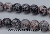 CRF283 15.5 inches 10mm round dyed rain flower stone beads