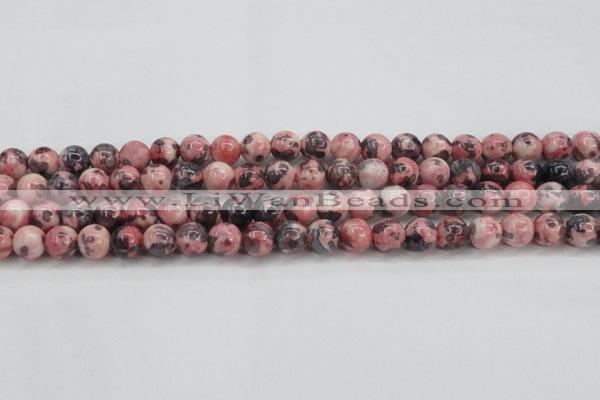 CRF303 15.5 inches 10mm round dyed rain flower stone beads wholesale