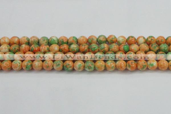 CRF312 15.5 inches 14mm round dyed rain flower stone beads wholesale