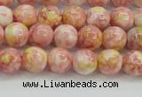 CRF315 15.5 inches 6mm round dyed rain flower stone beads wholesale