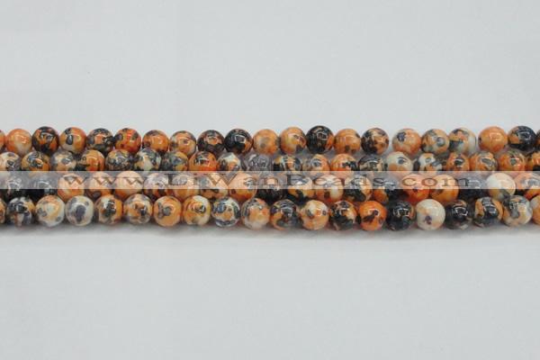 CRF324 15.5 inches 10mm round dyed rain flower stone beads wholesale