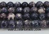 CRF335 15.5 inches 4mm round dyed rain flower stone beads wholesale