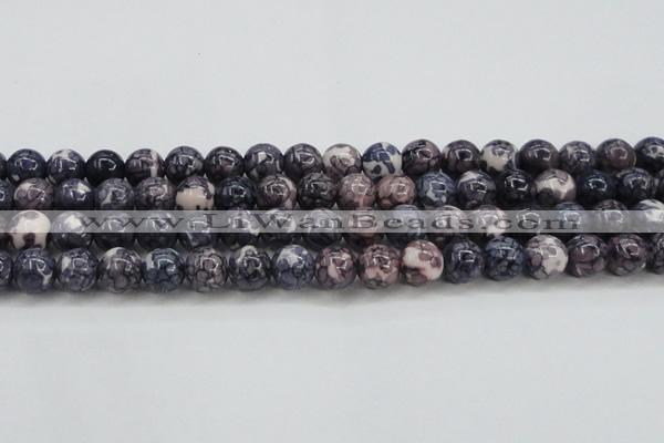 CRF340 15.5 inches 14mm round dyed rain flower stone beads wholesale