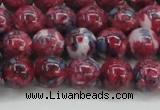 CRF345 15.5 inches 10mm round dyed rain flower stone beads wholesale