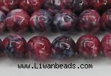 CRF346 15.5 inches 12mm round dyed rain flower stone beads wholesale