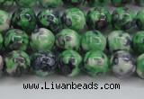 CRF350 15.5 inches 6mm round dyed rain flower stone beads wholesale