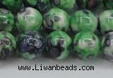 CRF354 15.5 inches 14mm round dyed rain flower stone beads wholesale