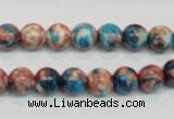 CRF36 15.5 inches 8mm round dyed rain flower stone beads wholesale