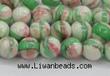 CRF382 15.5 inches 8mm round dyed rain flower stone beads wholesale