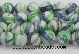 CRF387 15.5 inches 6mm round dyed rain flower stone beads wholesale