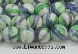 CRF389 15.5 inches 10mm round dyed rain flower stone beads wholesale