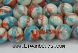 CRF400 15.5 inches 8mm round dyed rain flower stone beads wholesale