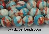 CRF401 15.5 inches 10mm round dyed rain flower stone beads wholesale