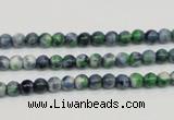 CRF42 15.5 inches 4mm round dyed rain flower stone beads wholesale