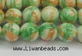 CRF420 15.5 inches 12mm round dyed rain flower stone beads wholesale