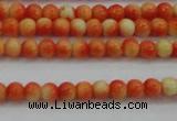 CRF437 15.5 inches 3mm round dyed rain flower stone beads wholesale