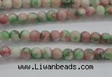 CRF449 15.5 inches 3mm round dyed rain flower stone beads wholesale