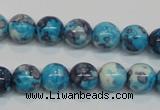 CRF58 15.5 inches 10mm round dyed rain flower stone beads wholesale