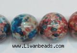 CRF75 15.5 inches 18mm round dyed rain flower stone beads wholesale