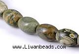 CRH01 8*10mm rice shape natural rhyolite stone beads Wholesale