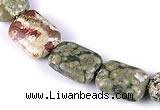 CRH07 different sizes rectangle natural rhyolite bead Wholesale