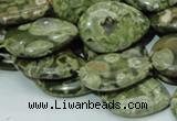 CRH48 15.5 inches 18*25mm flat teardrop rhyolite beads wholesale