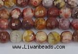 CRH519 15.5 inches 6mm faceted round rhyolite gemstone beads