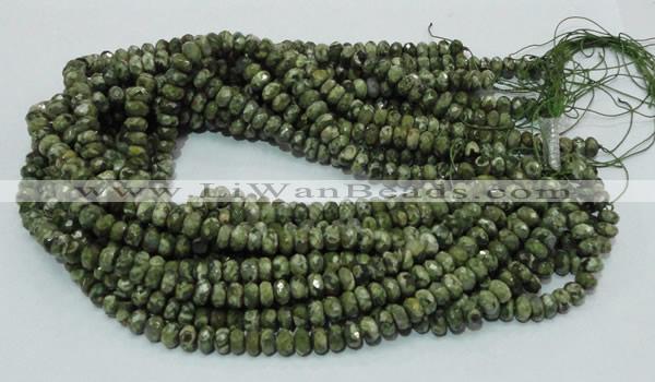 CRH52 15.5 inches 5*8mm faceted rondelle rhyolite beads wholesale