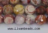 CRH520 15.5 inches 8mm faceted round rhyolite gemstone beads