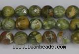 CRH526 15.5 inches 4mm faceted round rhyolite beads wholesale