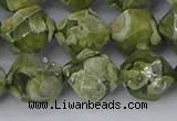 CRH538 15.5 inches 12mm faceted nuggets rhyolite gemstone beads