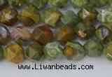 CRH541 15.5 inches 6mm faceted nuggets rhyolite beads wholesale