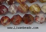 CRH548 15.5 inches 8mm faceted nuggets rhyolite gemstone beads