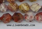 CRH549 15.5 inches 10mm faceted nuggets rhyolite gemstone beads