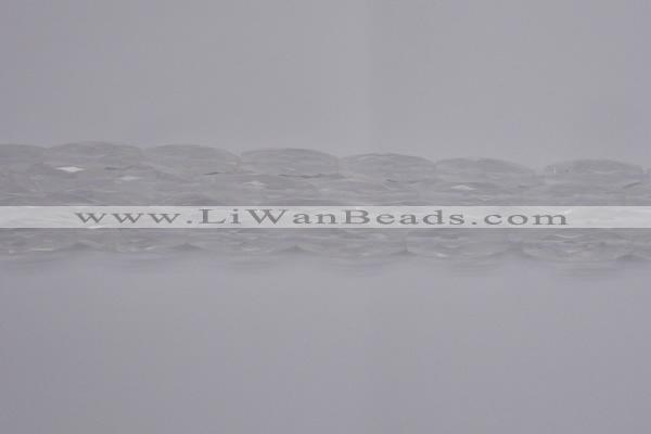 CRI01 15.5 inches 10*30mm faceted rice white crystal beads wholesale