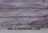 CRI04 15.5 inches 10*30mm faceted rice amethyst beads wholesale